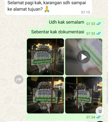 Pengiriman Papan Bunga Selamat Balongan