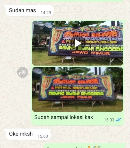 Pengiriman Papan Bunga Balongan