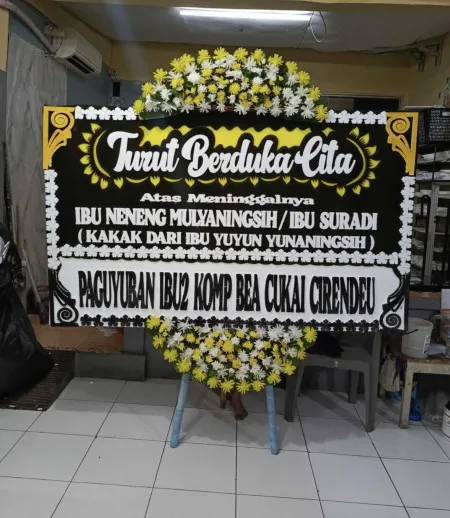Papan Bunga Duka Balongan